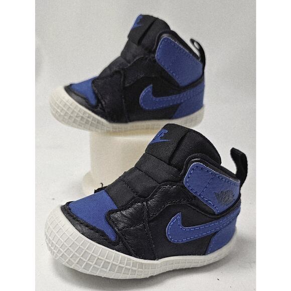 Nike Air Jordan 1 Infant Crib Bootie Size 2c Varsity Blue/Black AT3745-007 - Picture 1 of 8